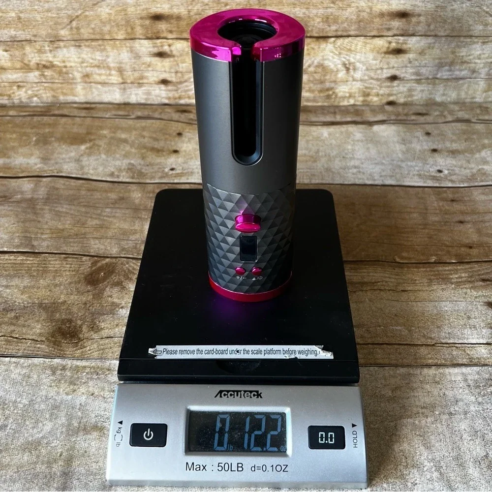 Unbranded‎ Cordless Automatic Hair Curler Grey Pink LCD Display Portable Travel